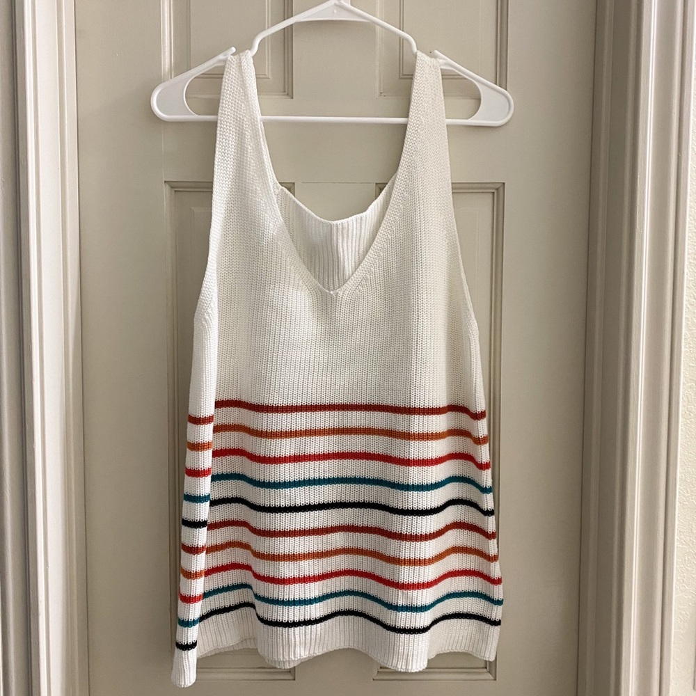 Striped sweater tank top